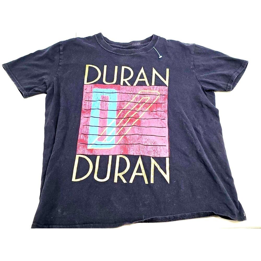 Duran Duran Graphic Band Tee Black Retro 80s Logo Shirt Large